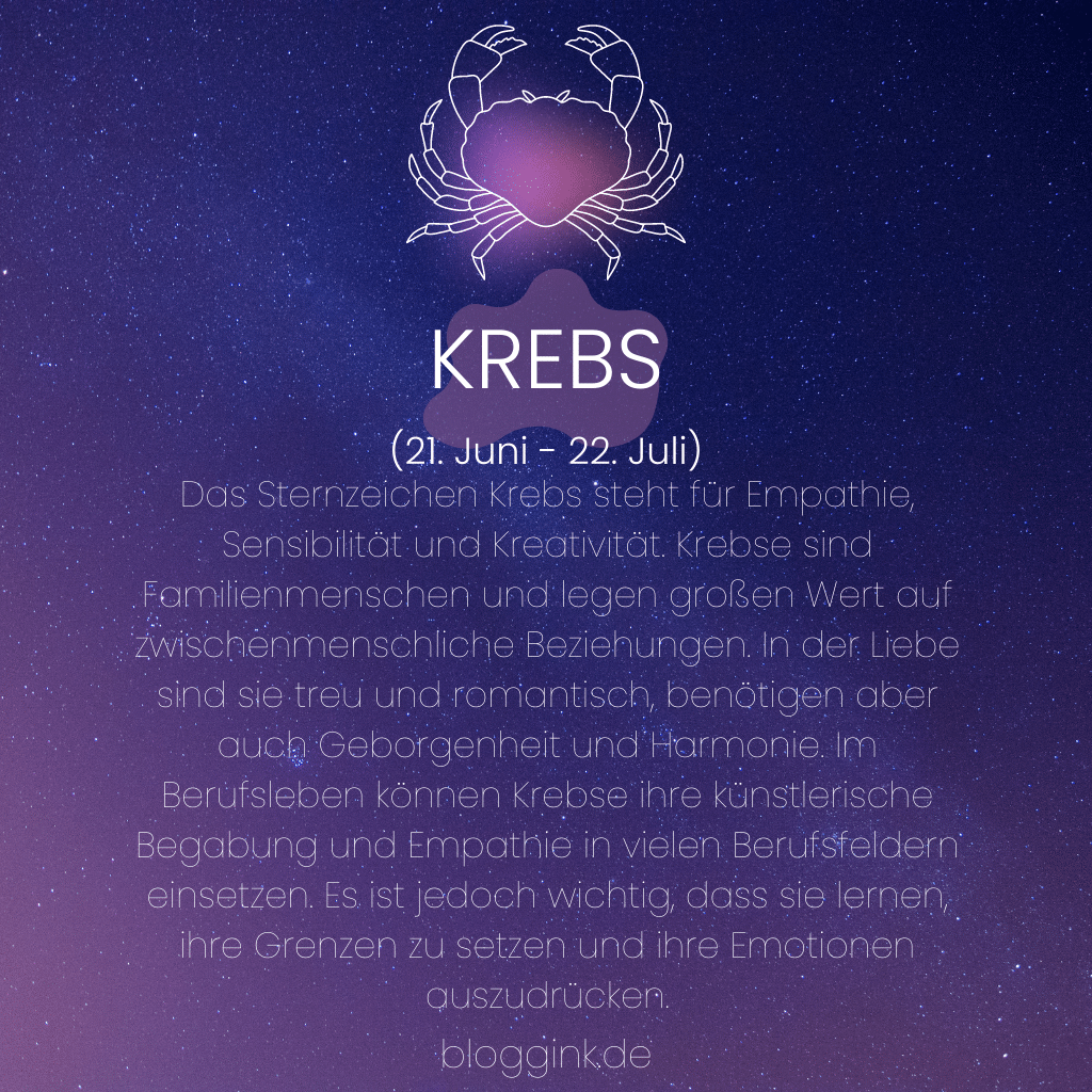 Krebs (21. Juni - 22. Juli)
