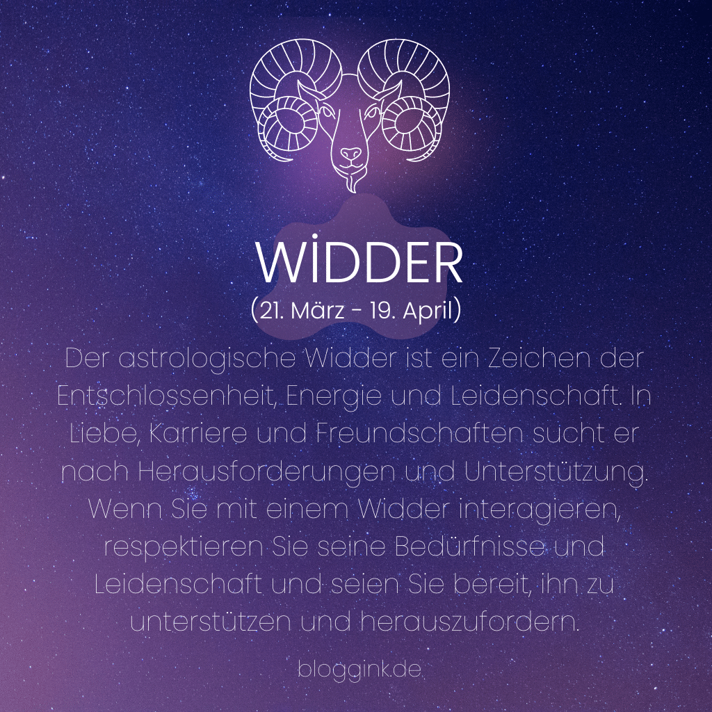 Widder (21. März - 19. April)
