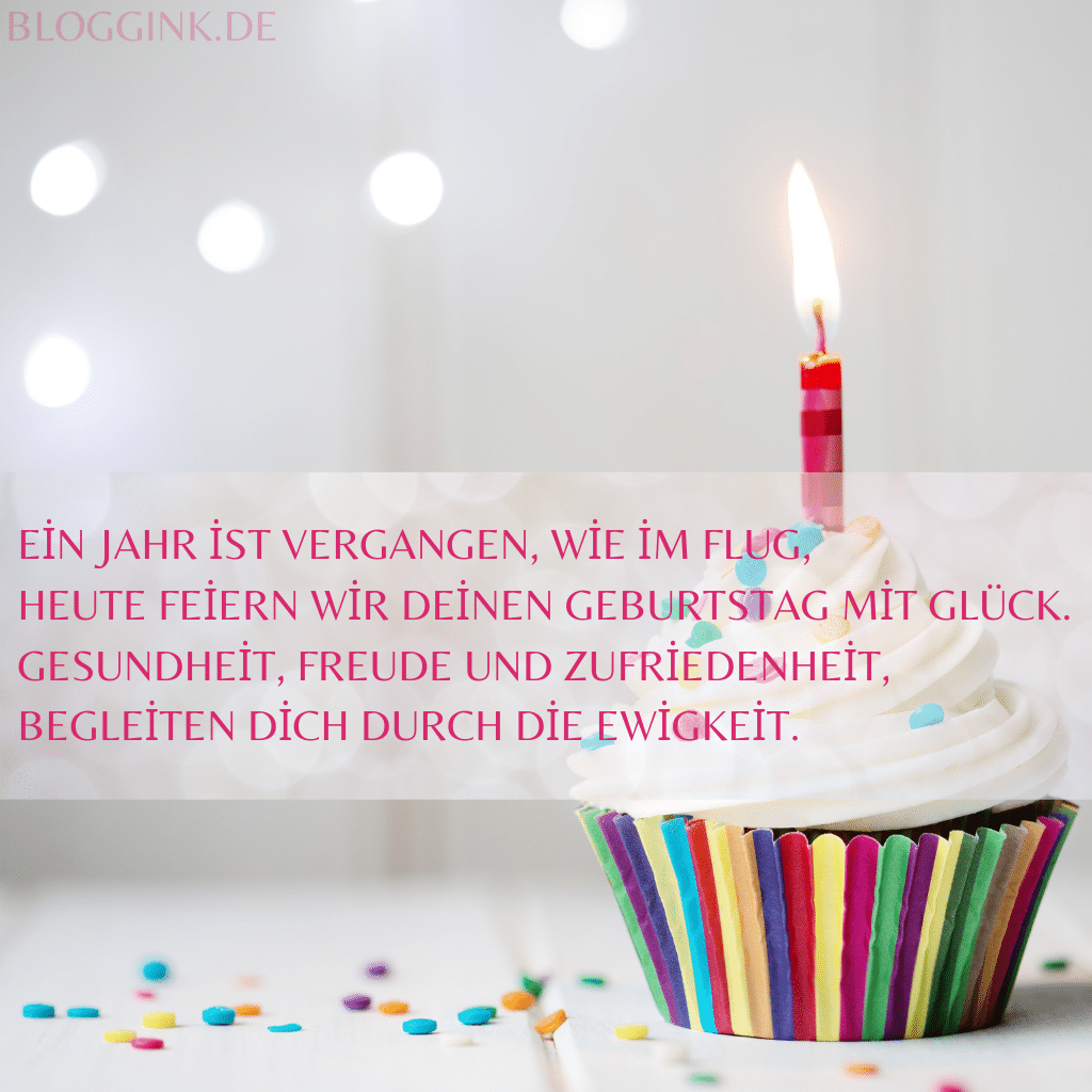 Geburtstagsgedichte Ein Jahr ist vergangen, wie im Flug... Bloggink.de