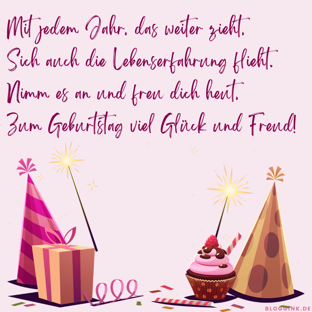 Geburtstagsgedichte Mit jedem Jahr, das weiter zieht...Bloggink.de