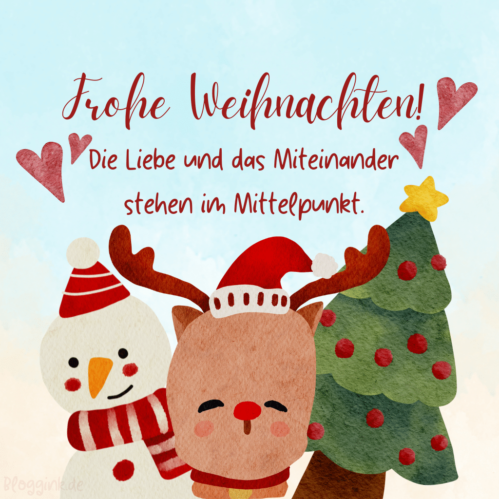 Weihnachtsbilder Frohe Weihnachten! Die Liebe und das Miteinander stehen im Mittelpunkt.Bloggink.de
