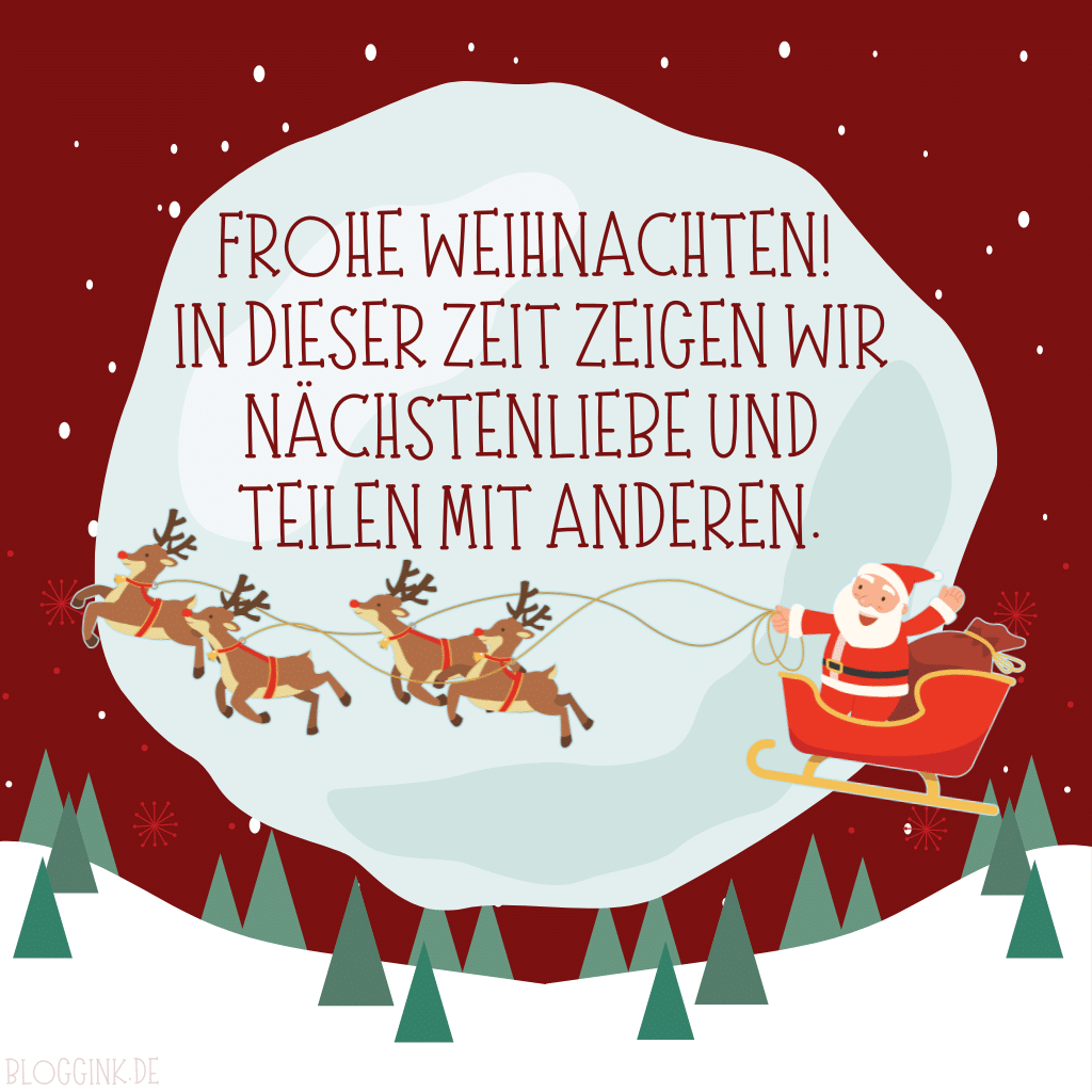 Weihnachtsbilder Frohe Weihnachten! In dieser Zeit zeigen wir Nächstenliebe und teilen mit anderen.Bloggink.de