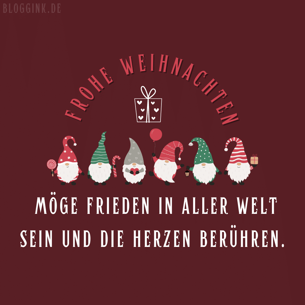 Weihnachtsbilder Frohe Weihnachten! Möge Frieden in aller Welt sein und die Herzen berühren.Bloggink.de