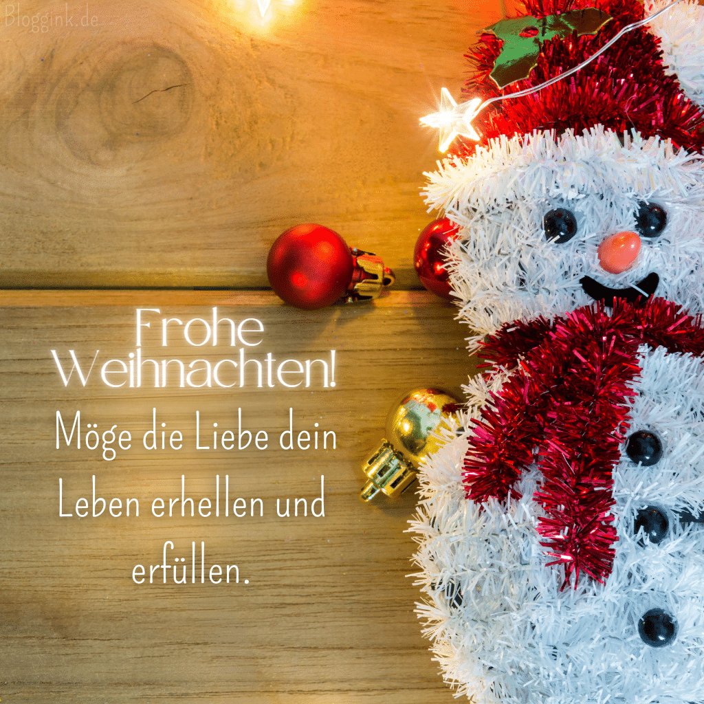 Weihnachtsbilder Frohe Weihnachten! Möge die Liebe dein Leben erhellen und erfüllen.Bloggink.de