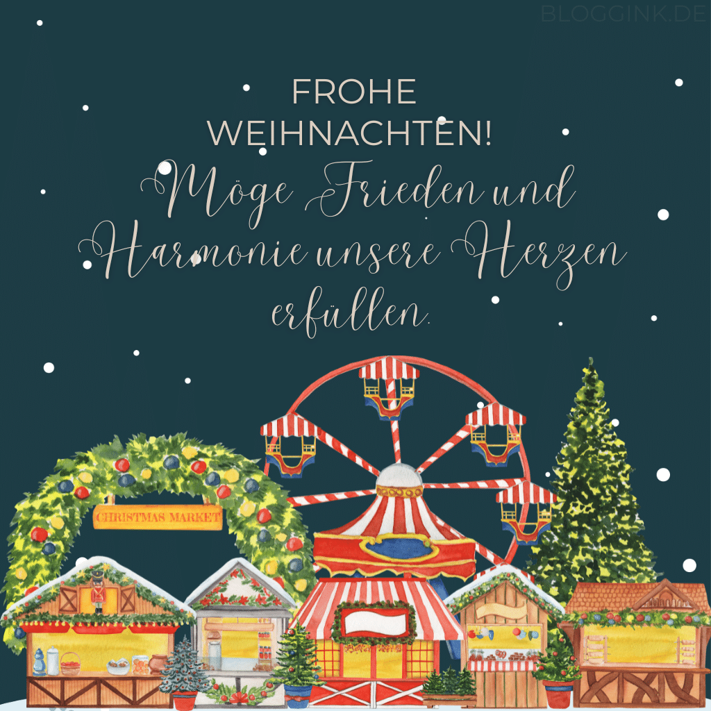 Weihnachtsbilder Frohe Weihnachten! Möge Frieden und Harmonie unsere Herzen erfüllen.Bloggink.de