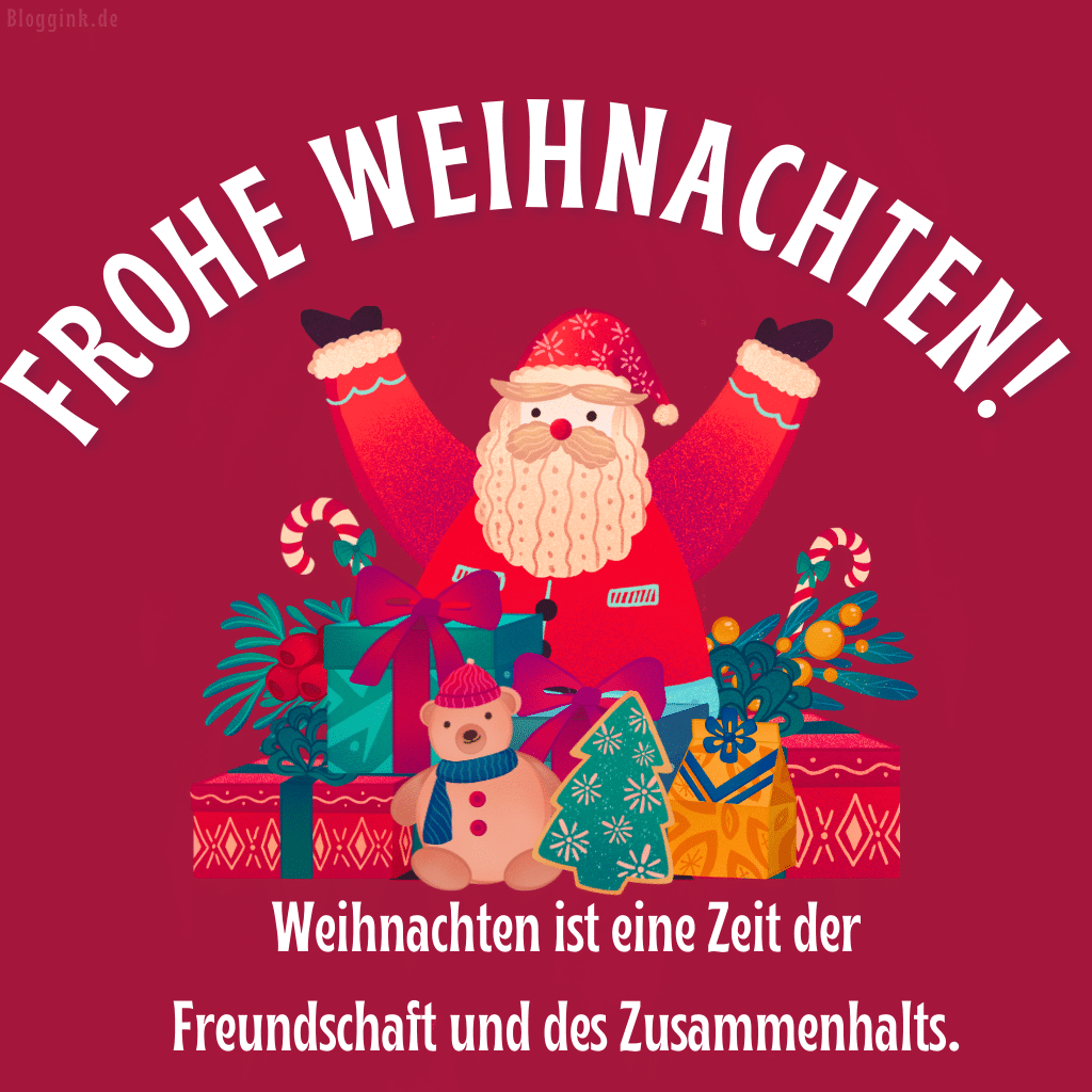 Weihnachtsbilder Frohe Weihnachten! Weihnachten ist eine Zeit der Freundschaft und des Zusammenhalts.Bloggink.de