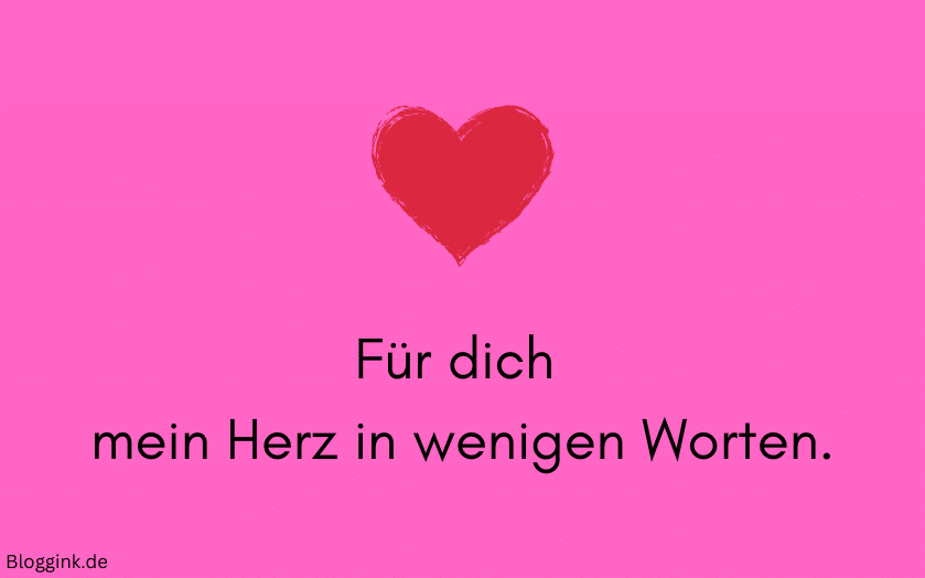 Valentinstags Bilder Für dich - mein Herz in wenigen Worten. Bloggink.de