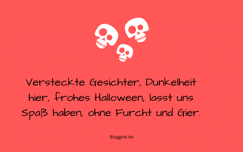 Halloween-Sprüche Dunkle Nacht, versteckte Gestalten... Bloggink.de 