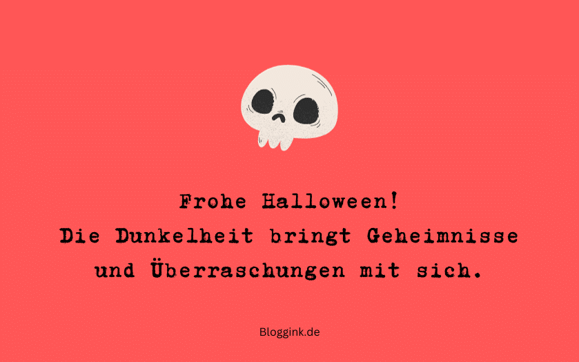 Halloween-Grüße Die Dunkelheit bringt Geheimnisse... Bloggink.de