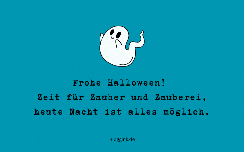 Halloween-Grüße Zeit für Zauber und Zauberei... Bloggink.de