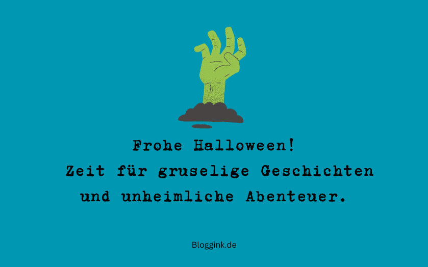 Halloween-Grüße Zeit für gruselige Geschichten... Bloggink.de