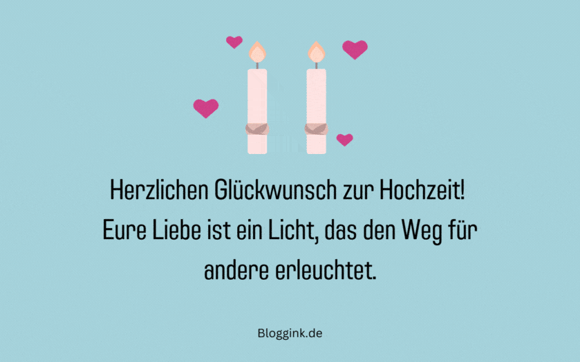 Hochzeits-GIFs Eure Liebe ist ein Licht...Bloggink.de