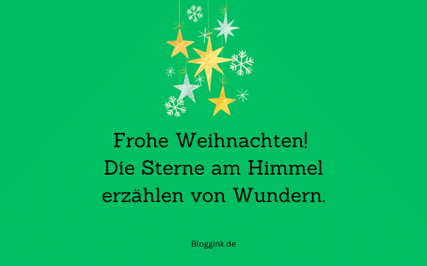 Weihnachtssprüche Die Sterne am Himmel... Bloggink.de