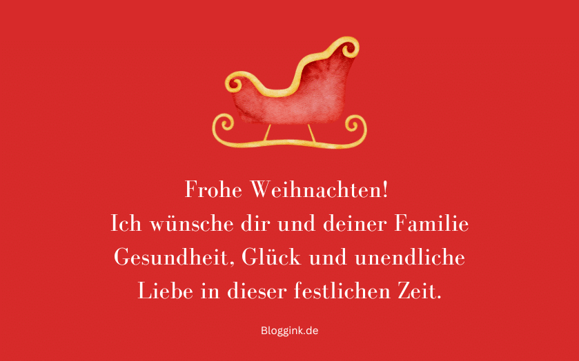 Weihnachtswünsche Ich wünsche dir und deiner Familie...Bloggink.de