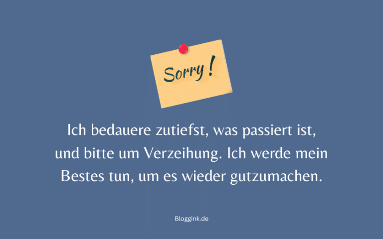 Entschuldigung Sprüche & Bilder (+Tipps) Bloggink.de