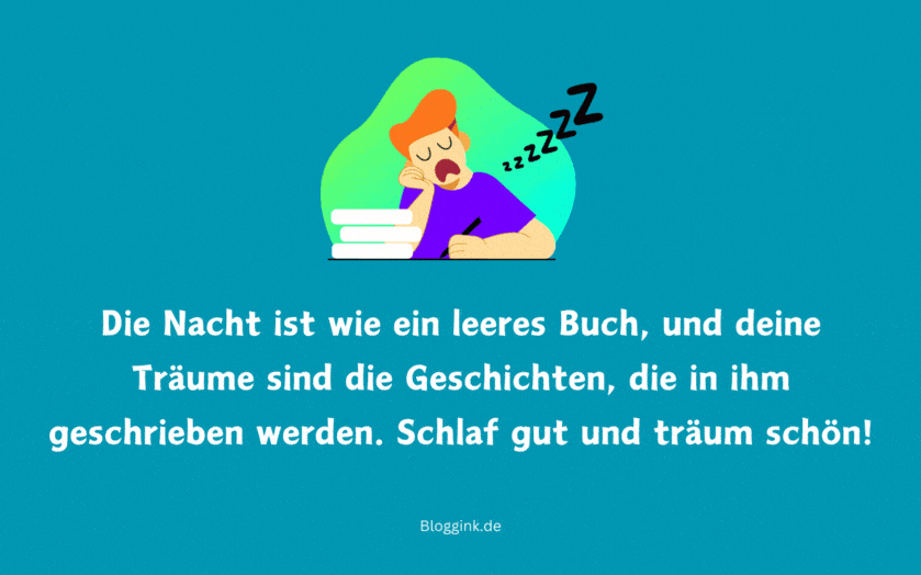Guten Nacht-GIFs Die Nacht ist wie ein leeres Buch...Bloggink.de
