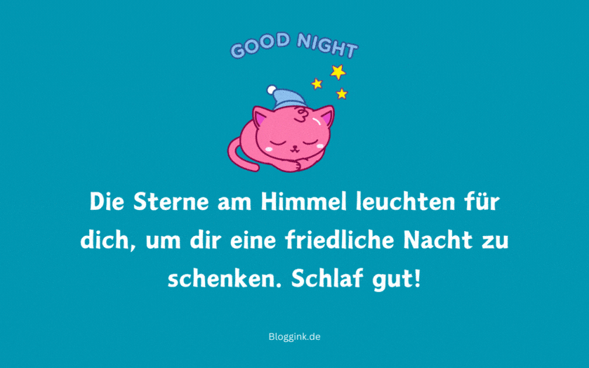 Guten Nacht-GIFs Die Sterne am Himmel leuchten...Bloggink.de