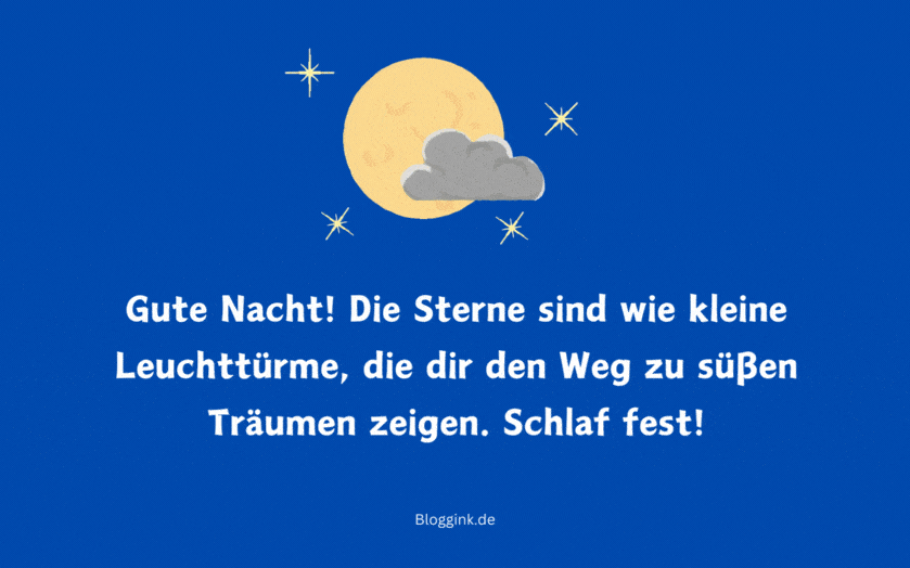 Guten Nacht-GIFs Gute Nacht! Die Sterne sind...Bloggink.de