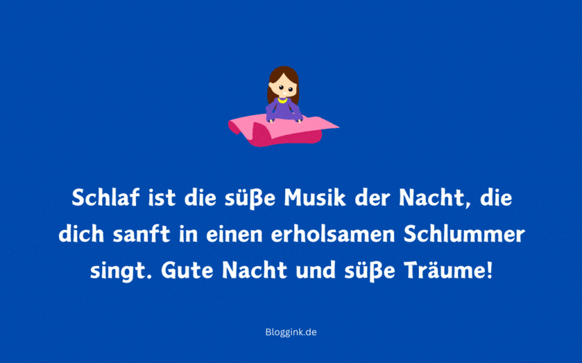 Guten Nacht-GIFs Schlaf ist die süße Musik der Nacht...Bloggink.de