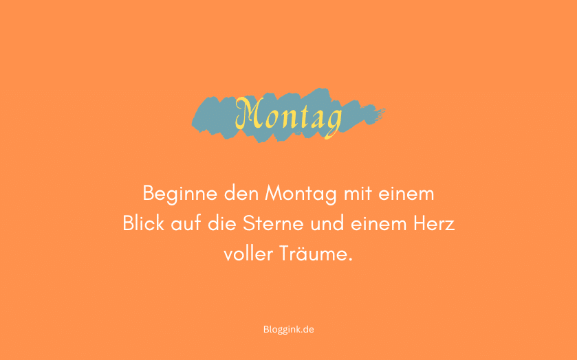 Montag-Bilder Beginne den Montag mit....Bloggink.de