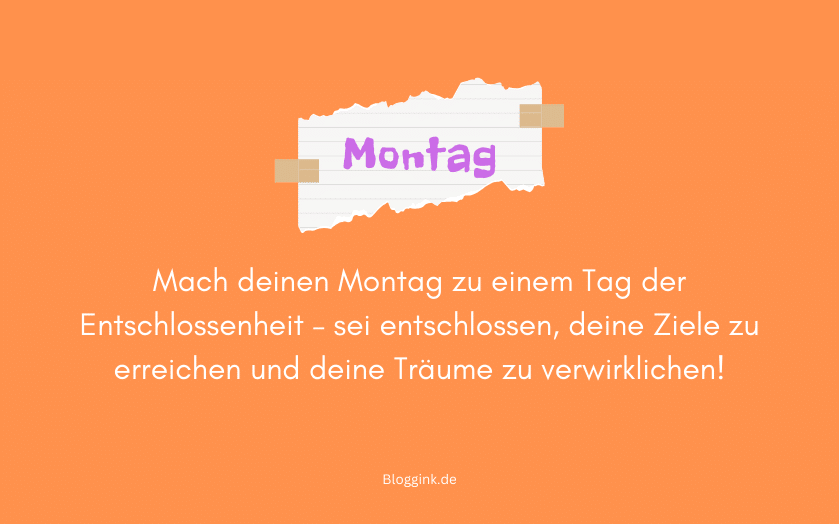 Montag-Bilder Mach deinen Montag zu einem Tag der....Bloggink.de