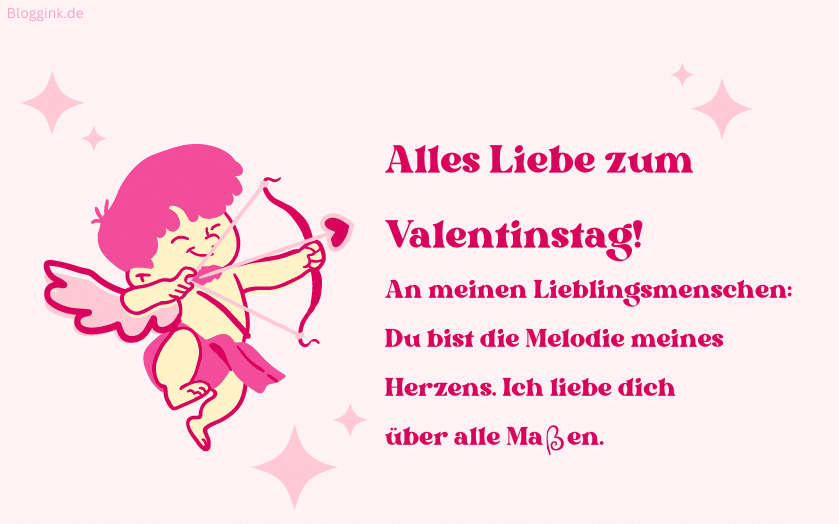 Valentinstag Bilder An meinen Lieblingsmenschen Du bist die Melodie meines...Bloggink.de