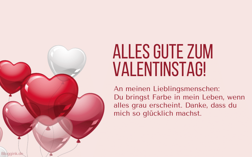 Valentinstag Bilder An meinen Lieblingsmenschen Du bringst Farbe...Bloggink.de