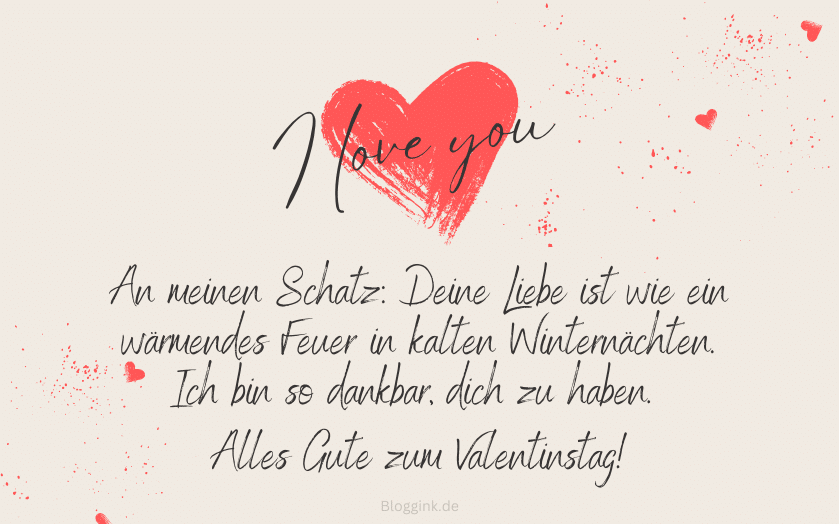 Valentinstag Bilder An meinen Schatz Deine Liebe ist wie...Bloggink.de