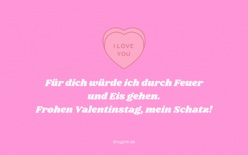 Valentinstag GIFs Für dich würde ich durch...Bloggink.de