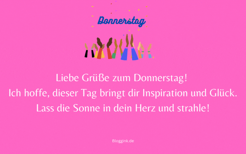 Donnerstag-GIFs Liebe Grüße zum Donnerstag.....Bloggink.de