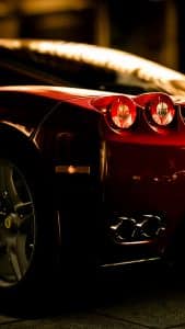 Ferrari Rear Lights View iPhone 5 Wallpaper